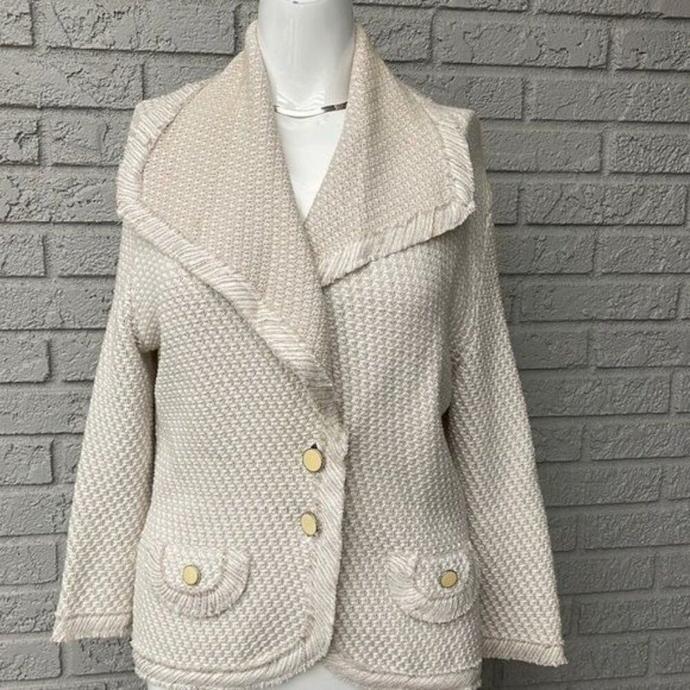 White House Black Market Women Knit Cardigan Jacket Size M